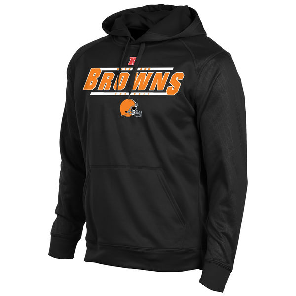 Men Cleveland Browns Historic Logo Majestic Synthetic Hoodie Sweatshirt  Black->cleveland browns->NFL Jersey